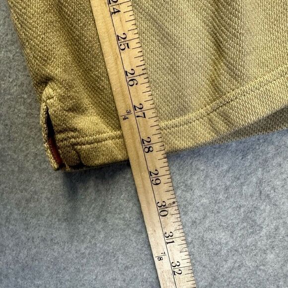 Orvis Men’s Size Medium Quarter Zip Pullover Sweater with Elbow Patch Tan Brown - Picture 4 of 7